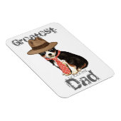 Long Coat Chihuahua Vater Magnet (Rechte Seite)