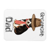 Long Coat Chihuahua Vater Magnet (Horizontal)