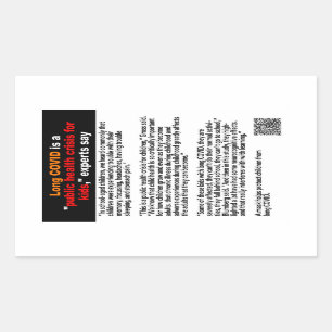 Long Covid in Kinder Papieraufkleber Rechteckiger Aufkleber