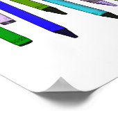 Long Crayons Poster (Ecke)