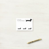 Long Dackel Funny Zeichnend Post-it Klebezettel (Auf Schreibtisch)