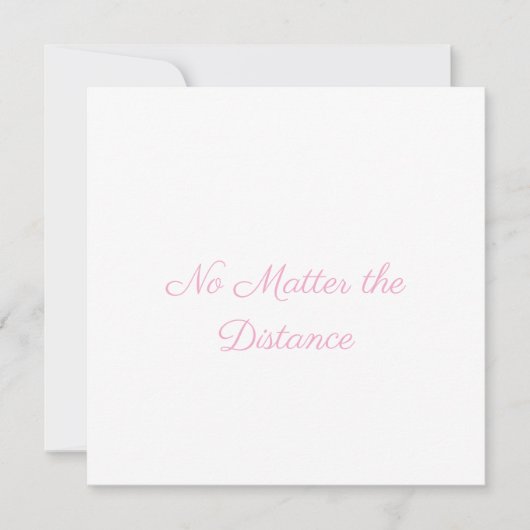 Long Distance Valentine's Day Card Karte (Vorderseite)