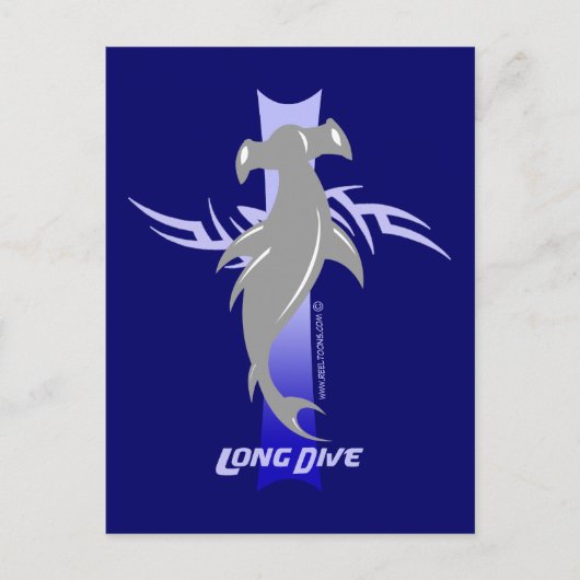 Long Dive: Hammerhead Postkarte (Vorderseite)