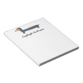Long Dog - Dackel 5.5" x 6" Notepad - 40 Seiten Notizblock (angewinkelt)