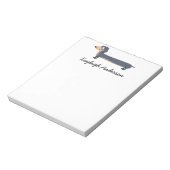 Long Dog - Dackel 5.5" x 6" Notepad - 40 Seiten Notizblock (Rotiert)