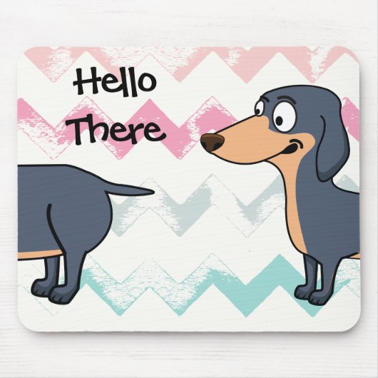 Long Dog Liebe - Dackel Mousepad (Vorne)