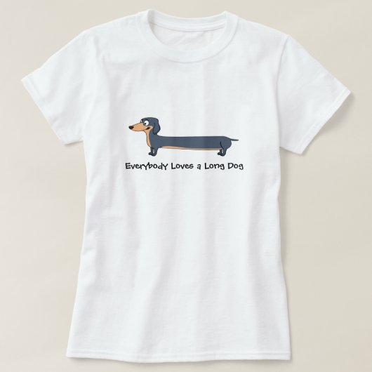 Long Dog Liebe - Dackel - T - Shirt für Frauen (Design vorne)