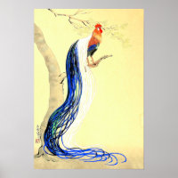 Long Feathered Rooster Ono Bakufu 1950s