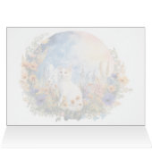 Long+hahahaarige weiße Katze - 5 Zoll x 7 Zoll Kun (Innenansicht Horizontal (Oben))