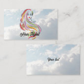 Long Hair Beauty Visitenkarte (Vorne/Hinten)