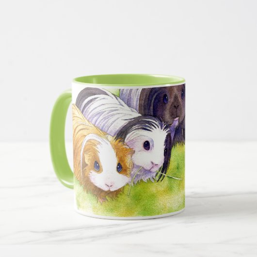 Long Hair Cavies Tasse (Vorderseite Links)