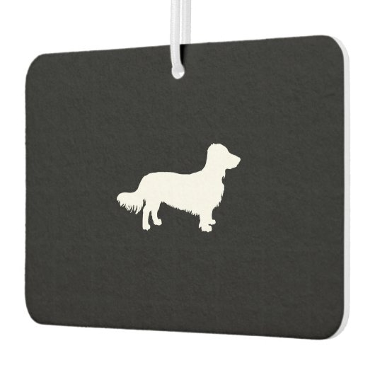 Long hair dachshund dog Dachshund gift silhouette Autolufterfrischer (Links)