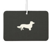 Long hair dachshund dog Dachshund gift silhouette Autolufterfrischer (Vorderseite)
