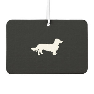 Long hair dachshund dog Dachshund gift silhouette Autolufterfrischer