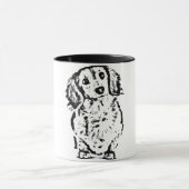 Long Hair Dachshund Lover Gift Doxie Mom Dad Cute Tasse (Zentrum)