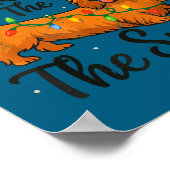 Long Hair Dachshund Through Snow Christmas Pajamas Poster (Ecke)