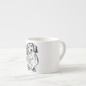 Long Hair Dackel Lover Geschenk Dackel Mama Vater Espressotasse (Vorderseite Rechts)