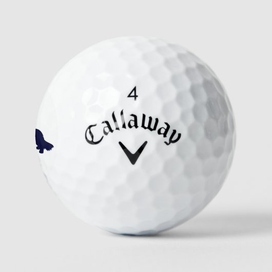 Long Hair Dackel Navy Golfer Geschenk Golfball (Logo)