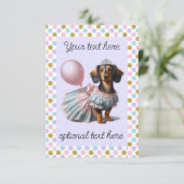 Long Hair Dackel Party Einladung (Stehend Vorderseite)