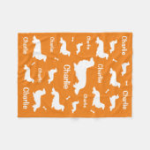 Long Hair Dackel Personalisierte Dackel Blanket Fleecedecke (Vorderseite (Horizontal))