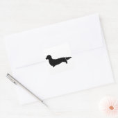 Long Hair Dackel Square Sticker (Umschlag)