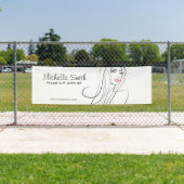 Long Hair Friseur macht Künstlermarken Banner (Insitu)
