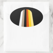 LONG HAIR PRIDE OVALER AUFKLEBER (Tasche)