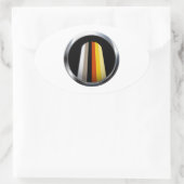 Long Hair Pride Ovaler Aufkleber (Tasche)