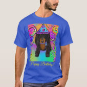 LONG HAIRED BLACK & TAN DOXIE T-Shirt (Vorderseite)