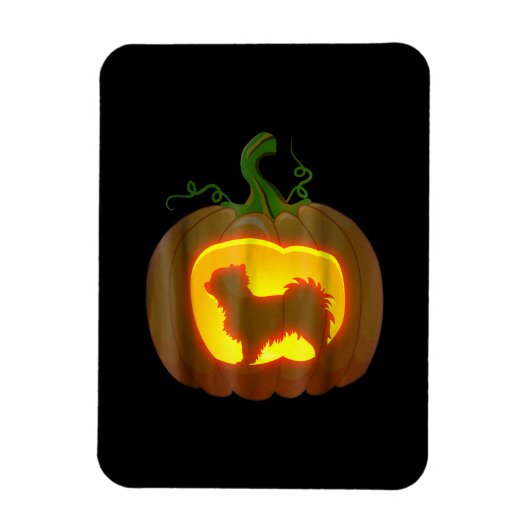 Long Haired Chihuahua Halloween Magnet (Vertikal)