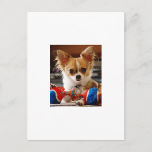 Long Haired Chihuahua Postkarte