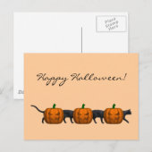 Long Halloween Cat Postkarte (Vorne/Hinten)