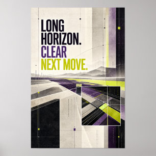 Long Horizon Clear Next Move Moderne Strategie Typ Poster
