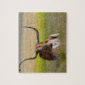Long Horn Cattle Texas Jigsaw Puzzle (Vertikal)