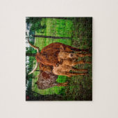 Long Horn Cattle Texas Puzzle (Vertikal)
