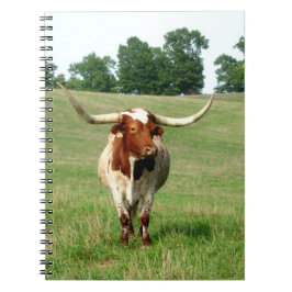 Long Horned Cow Notebook Notizblock
