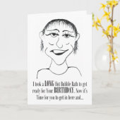 Long Hot Buble Bath - Geburtstagskarte Karte (Gelbe Blume)