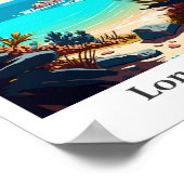 Long Island Bahama Art Vintage Reisevorführung Poster (Ecke)