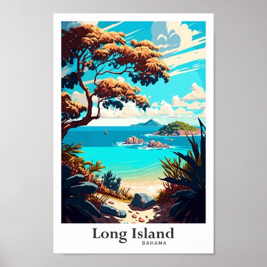 Long Island Bahama Art Vintage Reisevorführung Poster (Vorne)