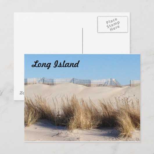 Long Island Beach Postkarte (Vorne/Hinten)