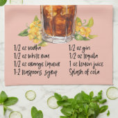 Long Island Cocktail Rezept Geschirrtuch (Gefaltet)