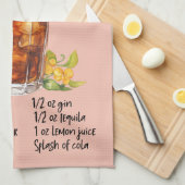 Long Island Cocktail Rezept Geschirrtuch (Viertel Falte)