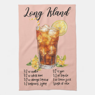 Long Island Cocktail Rezept Geschirrtuch
