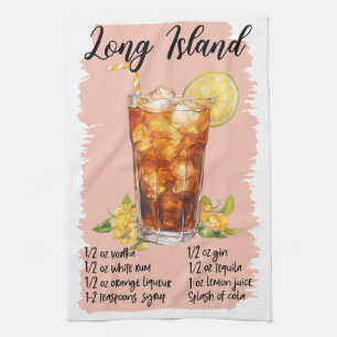 Long Island Cocktail Rezept Geschirrtuch