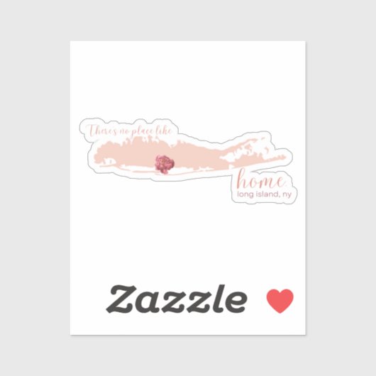 Long Island Custom Cut Sticker (Blatt)