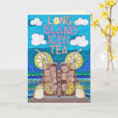 Long Island-Eis-Tee-Karte - glückliche Stunde 2 Karte (Gelbe Blume)