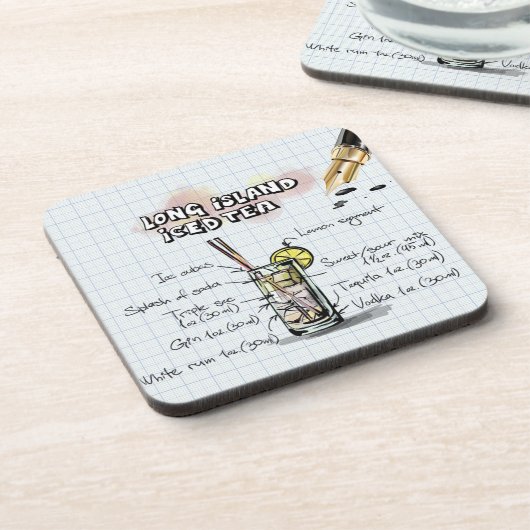 Long Island-Eistee Untersetzer (Linke Seite)