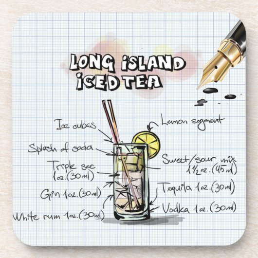 Long Island-Eistee Untersetzer (Vorderseite)