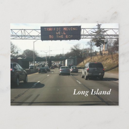 Long Island Expressway Postkarte (Vorderseite)