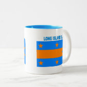 LONG ISLAND FLAG ZWEIFARBIGE TASSE (VorderseiteRechts)